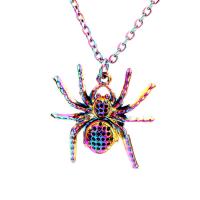 Zinc Alloy smykker halskæde, Spider, Unisex & forskellige stilarter for valg, flerfarvede, nikkel, bly & cadmium fri, 32.50x25x4mm, Længde Ca. 17.72 inch, Solgt af PC
