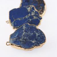 Gemstone Pendants Jewelry, with Brass, gold color plated, fashion jewelry, more colors for choice, 55x40mm, Sold By PC