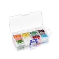 Mieszane szklane koraliki, Seedbead, Koło, DIY, dostępnych więcej kolorów, 135x65x25mm, sprzedane przez Box