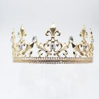 Bridal Tiaras Zinc Alloy gold color plated for woman nickel lead & cadmium free Sold By PC