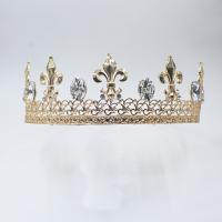 Bridal Tiaras, Tibetan Style, gold color plated, for woman & with rhinestone, nickel, lead & cadmium free, 185x70mm, Sold By PC