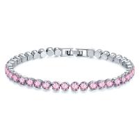 Cubic Zirconia Bracelet, Tibetan Style, plated, micro pave cubic zirconia & for woman, more colors for choice, nickel, lead & cadmium free, Sold By PC