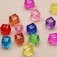 Transparent akryl perler, Square, forskellig størrelse for valg, flere farver til valg, Ca. 500G/Bag, Solgt af Bag