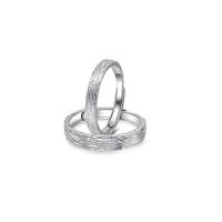Couple Finger Rings 925 Sterling Silver platinum color plated Adjustable Sold By PC