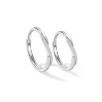 Couple Finger Rings, 925 Sterling Silver, platinum color plated, Adjustable & different size for choice, Sold By PC