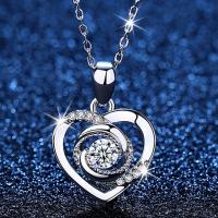 925 Sterling Silver Pendant with 99% Sterling Silver Heart plated & with rhinestone Sold By PC