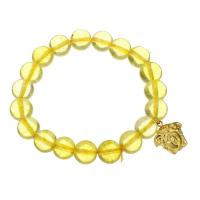 Crystal Bracelets Stainless Steel with Crystal Unisex yellow 15*16mm 9*10mm Length Approx 7 Inch Sold By PC