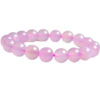 Pink Agate Bracelet, Round, Unisex & different size for choice, pink, Sold Per Approx 16-16.5 cm Strand