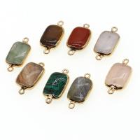 Gemstone Connector with Zinc Alloy Square Sold By PC