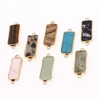 Gemstone Connector with Zinc Alloy Square Sold By PC
