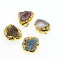 Perles bijoux en pierres gemmes, pierre gemme, avec alliage de zinc, DIY, plus de couleurs à choisir, 32x18x7mm, Vendu par PC