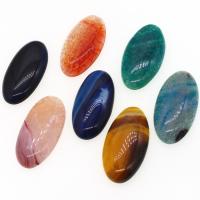 Agate Cabochon, Oval, more colors for choice, 48x24x7mm, Sold By PC