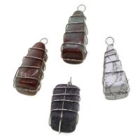 Gemstone Pendants Jewelry with Zinc Alloy Sold By PC