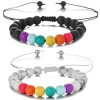 Gemstone Bracelets Lava fashion jewelry 18-36cm Sold By Strand