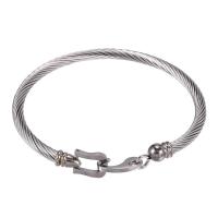 Titanium Steel Bracelet & Bangle, plated, fashion jewelry, more colors for choice, 60x58mm, Sold By PC