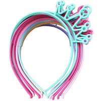 ABS Kunststoff Haarband, Krone, Mädchen, gemischte Farben, 130x160mm, ca. 12PCs/Tasche, verkauft von Tasche