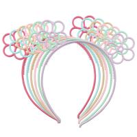 ABS Kunststoff Haarband, Blume, Niedlich & Mädchen, gemischte Farben, 189.23mm, ca. 12PCs/Tasche, verkauft von Tasche