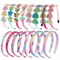 Hair Bands, Plastic, with Sequins, cute & Unisex, more colors for choice, 139.70mm, Sold By PC