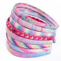 Hair Bands, Plastic, with Sequins, cute & Girl & gradient color, more colors for choice, 139.70mm, Sold By PC