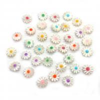 Weiße Lippenschale Perlen, gänseblümchenMargerite, geschnitzt, DIY, keine, 10mm,12mm, verkauft von PC