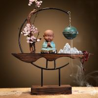 Wood Hanging Incense Burner with Porcelain & Iron handmade for home and office & durable Sold By PC