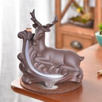Backflow Incense Burner, Porcelain, handmade, for home and office & durable, 145x85x158mm, Sold By PC