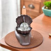 Backflow Incense Burner, Porcelain, handmade, for home and office & durable, 120x60x85mm, Sold By PC