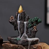 Backflow Incense Burner, Resin, half handmade, for home and office & durable & different styles for choice, Sold By PC