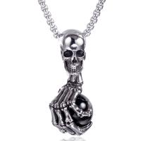 Stainless Steel Pendants, 304 Stainless Steel, Skull, DIY, more colors for choice, 19x44mm, Sold By PC