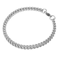 Stainless Steel Jewelry Bracelet, Unisex, original color, 4mm, Sold By PC