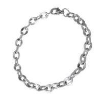 Stainless Steel Jewelry Bracelet, Unisex, original color, Length:Approx 8.5 Inch, Sold By PC
