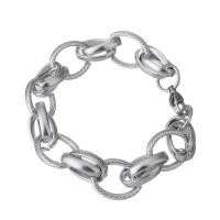 Stainless Steel Jewelry Bracelet, Unisex, original color, 4mm, Length:Approx 7.5 Inch, Sold By PC
