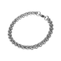 Stainless Steel Jewelry Bracelet Unisex original color Length Approx 8.8 Inch Sold By PC