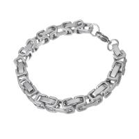 Stainless Steel Jewelry Bracelet Unisex original color Length Approx 8.5 Inch Sold By PC