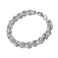 Stainless Steel Jewelry Bracelet, Unisex, original color, Length:Approx 8.4 Inch, Sold By PC