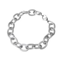Stainless Steel Jewelry Bracelet Unisex original color Length Approx 8.1 Inch Sold By PC