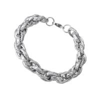 Stainless Steel Jewelry Bracelet, Unisex, original color, Length:8.3 Inch, Sold By PC