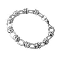 Stainless Steel Jewelry Bracelet, Unisex, original color, Length:Approx 8.6 Inch, Sold By PC