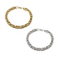 Stainless Steel Jewelry Bracelet, plated, Unisex, more colors for choice, Length:Approx 8.2 Inch, Sold By PC