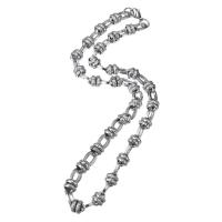 Stainless Steel Chain Necklace platinum color plated Unisex Length Approx 21.5 Inch Sold By PC