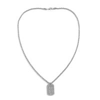 Zinklegierung Schmuck Halskette, mit Eisenkette, plattiert, für Frau & mit Strass, keine, frei von Nickel, Blei & Kadmium, Länge ca. 23.6 ZollInch, verkauft von PC
