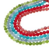 Gemstone Smycken Pärlor, Ädelsten, Rund, DIY, fler färger för val, Såld Per 38 cm Strand