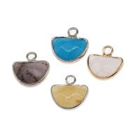 Gemstone Pendants Jewelry, with Brass, more colors for choice, 14x14x5mm, Sold By PC
