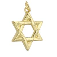 Brass Jewelry Pendants Star gold color plated DIY golden Approx 3mm Sold By Lot