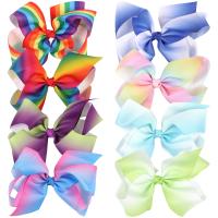 Alligator Hair Clip Cloth with Iron Bowknot cute & for woman Sold By PC