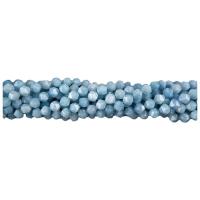 Aquamarin Perle, rund, poliert, Star Cut Faceted & DIY, blau, 8mm, verkauft per ca. 14.96 ZollInch Strang