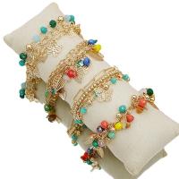Tibetan Style Bracelet, with Crystal & Plastic, with 2.36inch extender chain, gold color plated, Bohemian style & different styles for choice & for woman, Length:Approx 6.3 Inch, Sold By PC