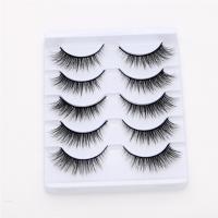 False Eyelashes, Chemical Fiber, for woman, black, 12mm, 85x105x15mm, 5Pairs/Set, Sold By Set