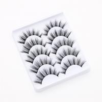 False Eyelashes, Chemical Fiber, 3D effect & for woman, black, 13mm, 85x105x15mm, 5Pairs/Set, Sold By Set