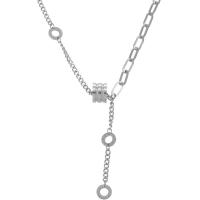 Titanium Steel Necklace, with 1.96inch extender chain, plated, fashion jewelry & for woman, more colors for choice, Length:Approx 18.1 Inch, Sold By PC